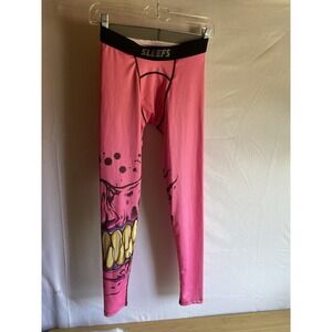SLEEFS Pink Slime Compression‎ Leggings Mens S Polyester/Spandex